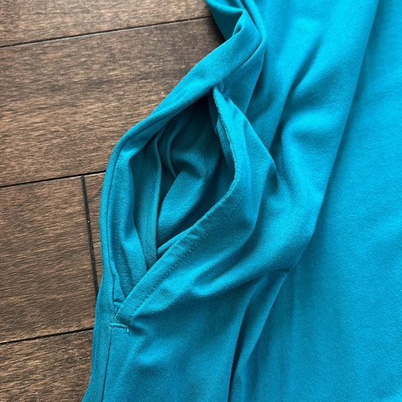 RVCA Sucker Punched 2 Swing Jersey Dress with Side Pockets Teal Blue Small - Picture 5 of 6